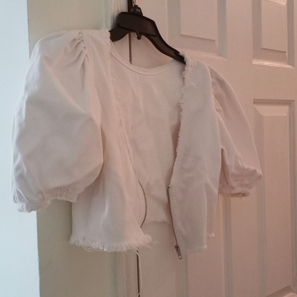 White denim jacket boloro style